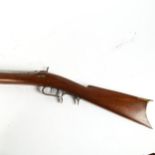 An 1854 pattern muzzle loading percussion musket, with octagonal 35 and 7/8" barrel, barrel length