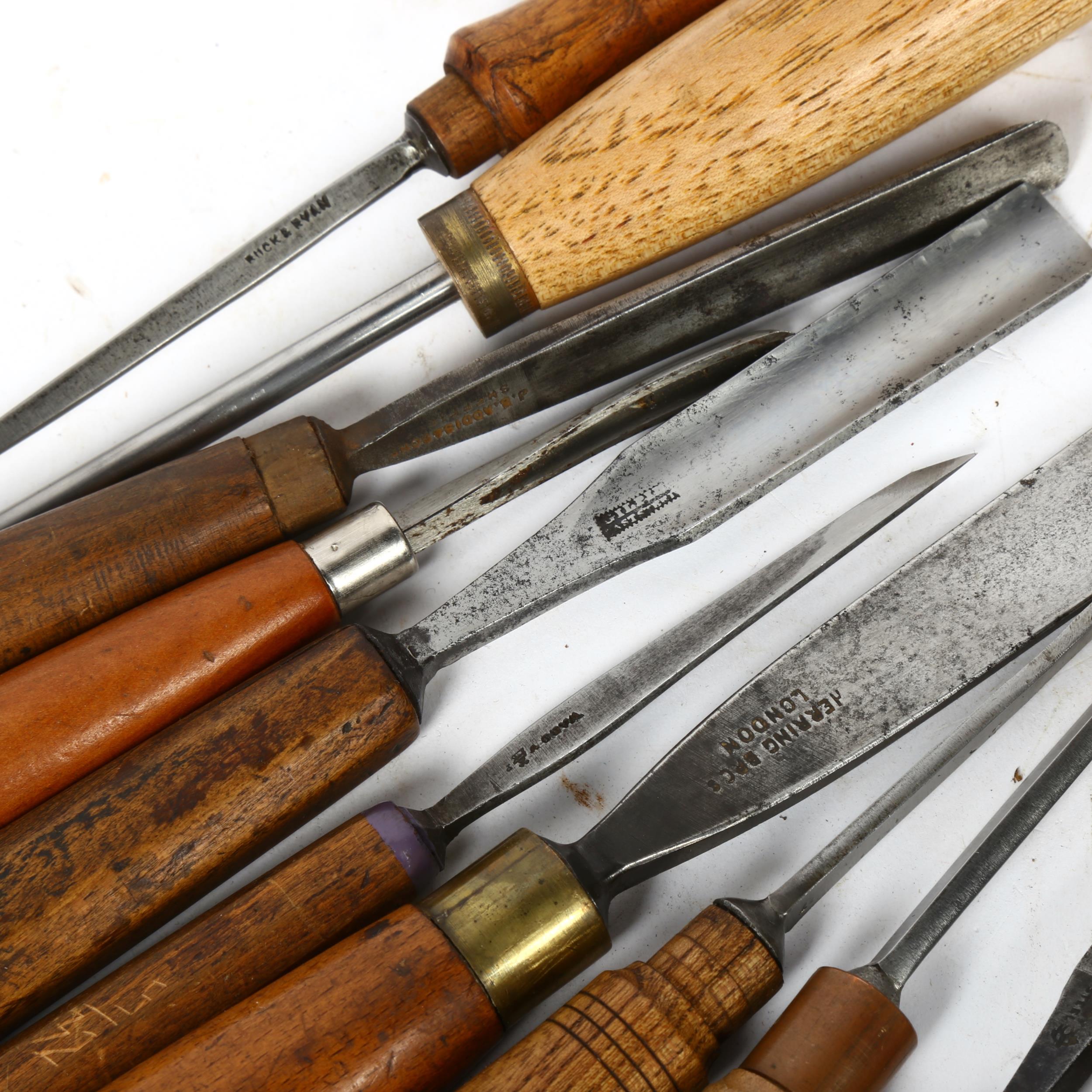 A group of Antique woodworking chisels, including Sorby - Image 2 of 2