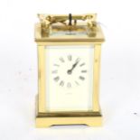 GARRARD - a brass-cased carriage clock, case height 11.5cm, not currently working