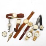 A collection of Vintage gent's automatic and other wristwatches, to include Smiths Astral, Avia,