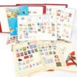 Various albums of Vintage postage stamps, including Chanel Islands