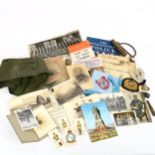 Various war-related ephemera, including Metropolitan Police At War booklet, steel handcuff, Bydand