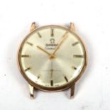 An Omega Seamaster gent's gold plated wristwatch, lacking crown