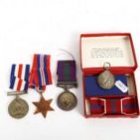 Various Second World War medals, including General Service with Malaya bar to 21049493 Pte M J