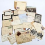 A quantity of letters and envelopes with applied Penny Red postage stamps, and others