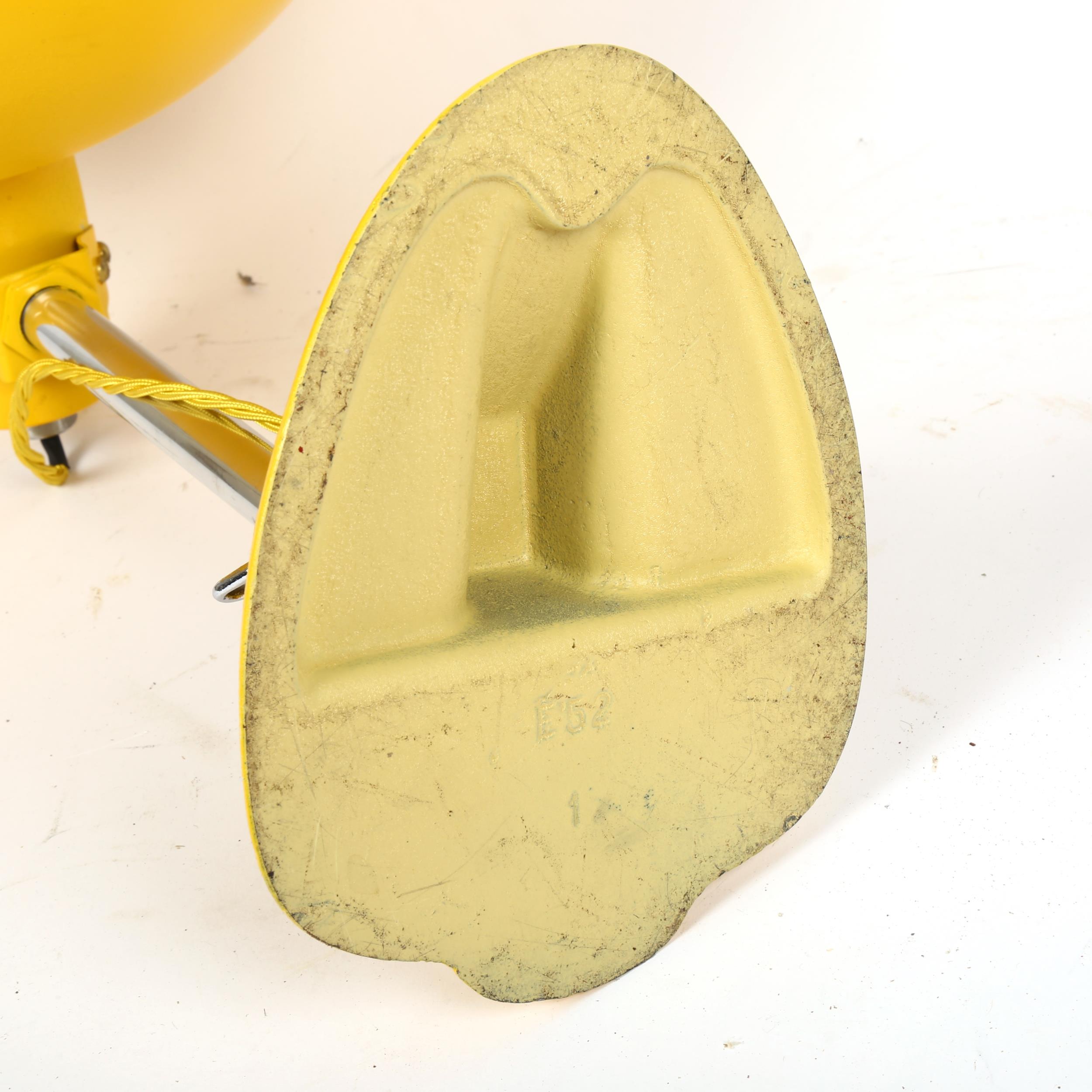 A mid-century yellow aluminium Ergon desk lamp, shade diameter 33cm - Image 2 of 2