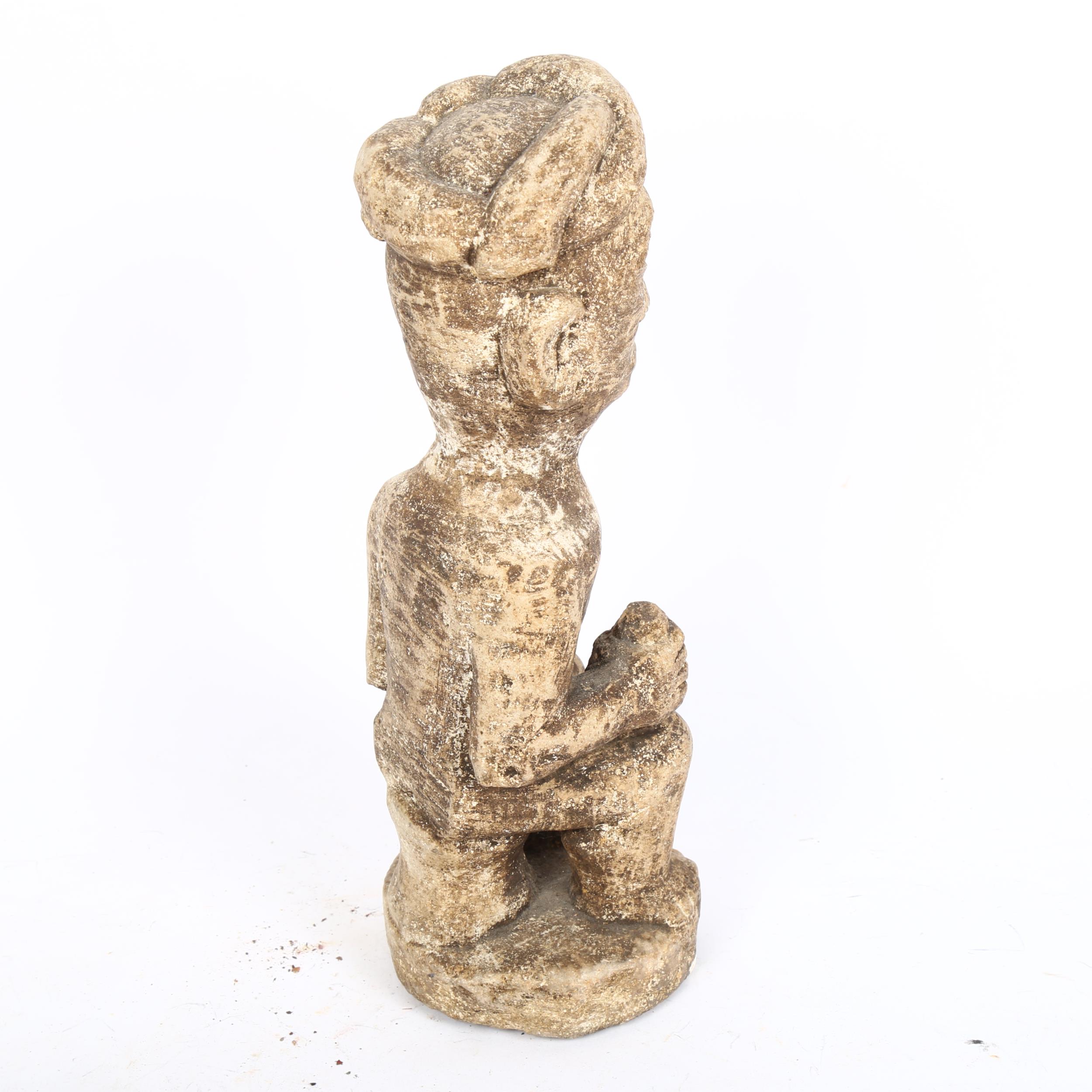 An African Tribal soapstone fertility figure, height 25cm No damage or restoration - Image 2 of 2
