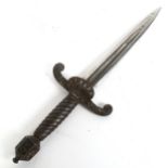 A Medieval style forged steel dagger, blade length 30cm