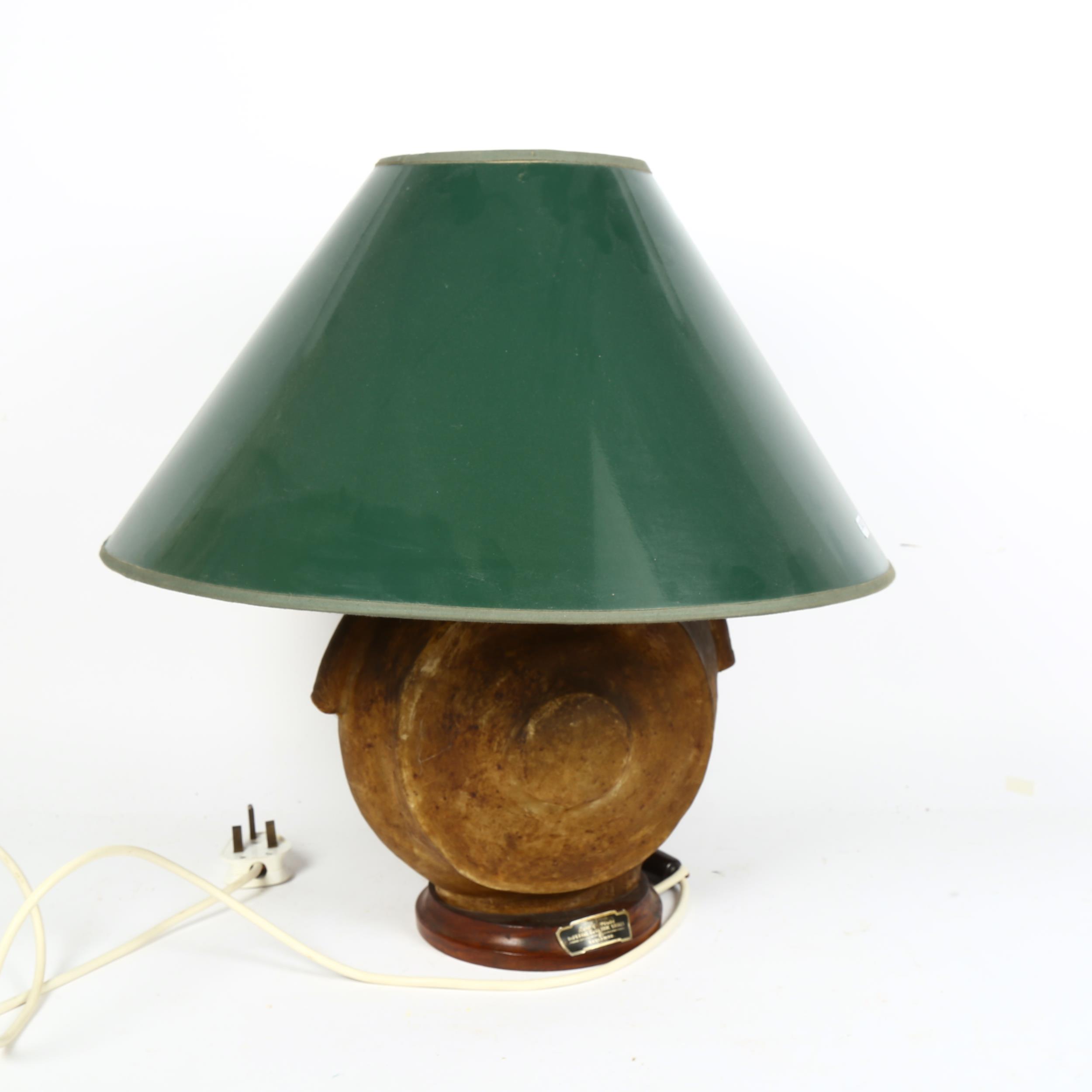 A Vintage animal hide table lamp, by Radiohouse Imperial Electric Stores, overall height 48cm