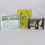 Ron Dellar, 3 oils on canvas, "head", altered altar, and another, 2 unframed