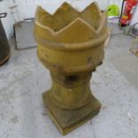 A terracotta chimney pot, H75cm