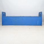 A Vintage painted wooden bench, with lifting seats, 180cm x 65cm x 50cm