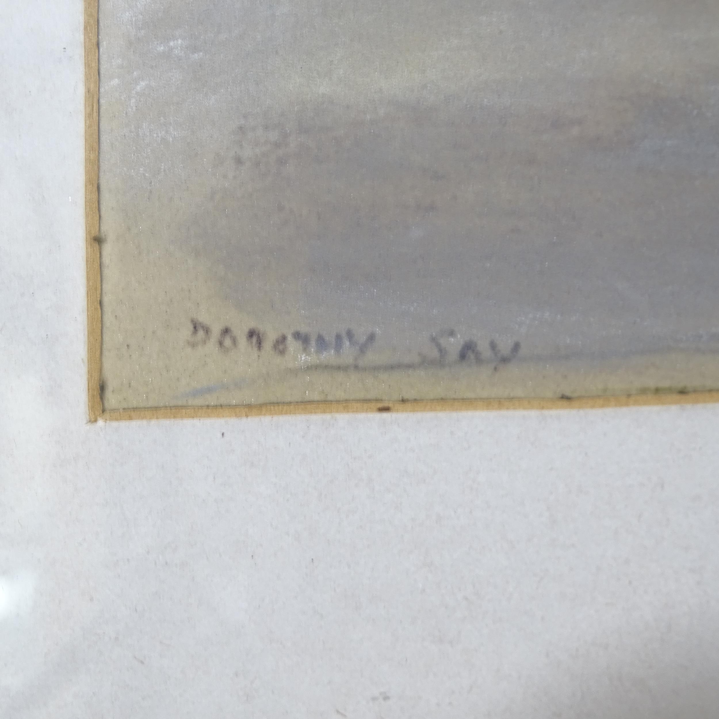 Dorothy Say, coloured pastels, coastal scene, signed, 34cm x 47cm, framed Good condition, mount - Image 2 of 2