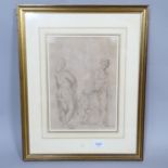 19th century print, Classical study, largest 40cm x 50cm overall, framed.