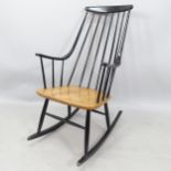 Lena Larrson, an ebonised stick-back and elm-seated rocking chair