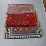 3 small Iranian Kilim mats