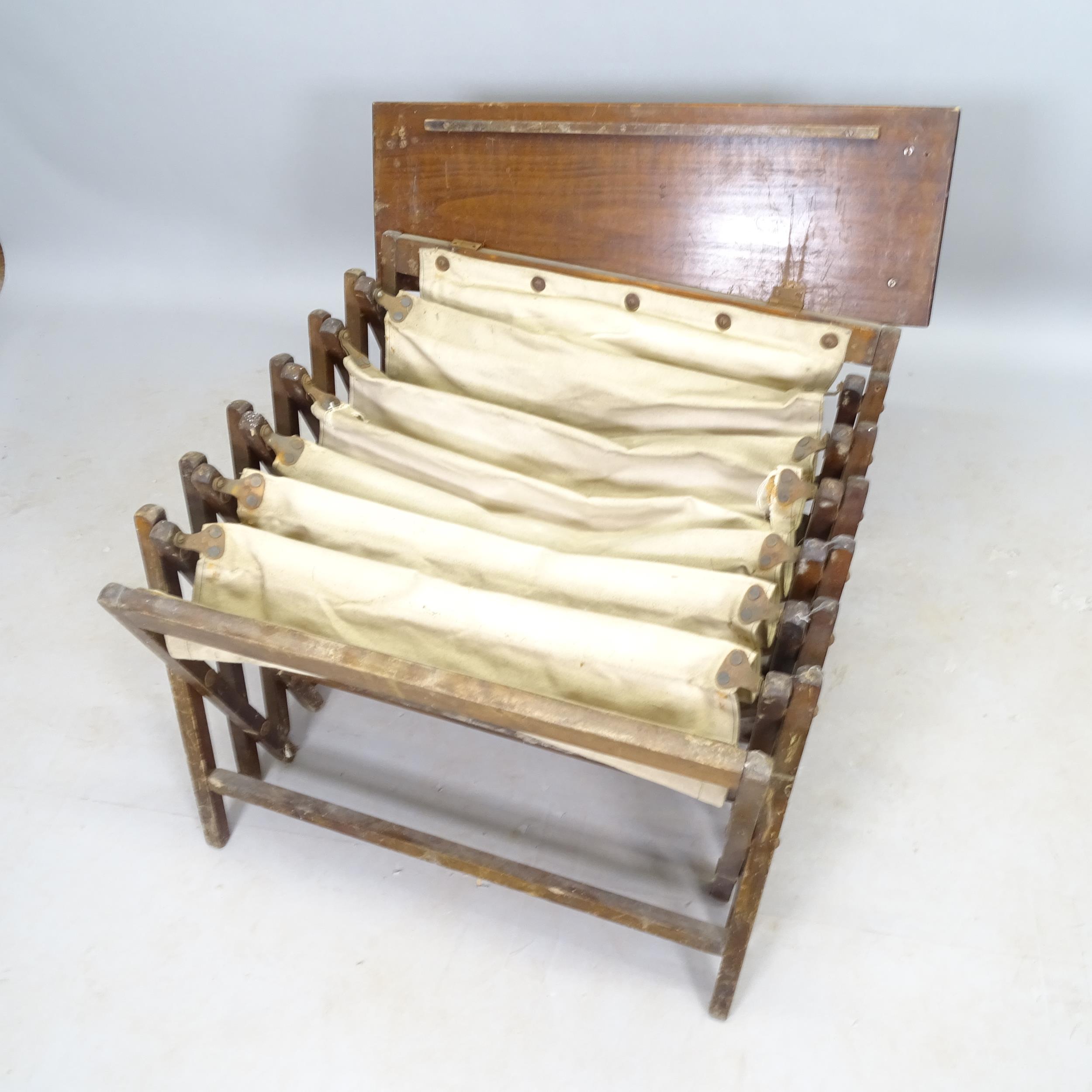 An early 20th century campaign folding bed - Image 2 of 2