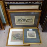 9 various 18th and 19th century engravings, studies of Hastings and St Leonards, all framed (9)