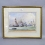 Malcolm Winter, watercolour, paddle steamer, 41cm x 59cm overall, framed