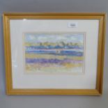 Diana Boyd, watercolour, landscape Languedoc, 16cm x 25cm, framed Good condition
