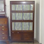 An Antique mahogany 4-section Globe Wernicke style bookcase