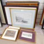 A group of 18th/19th century engravings, various Hastings scenes, all framed (10)