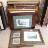 A group of Antique engravings and prints, Hastings scenes, all framed (10)