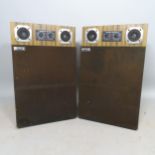 A pair of teak-cased Becker model 15-90 speakers, 44cm x 70cm x 35cm