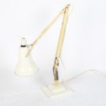 HERBERT TERRY - a Vintage white anglepoise desk lamp, shade diameter 14cm