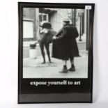 MIKE RYERSON - 'Expose Yourself To Art', poster, for the Art Flashes Series, framed, overall 62cm