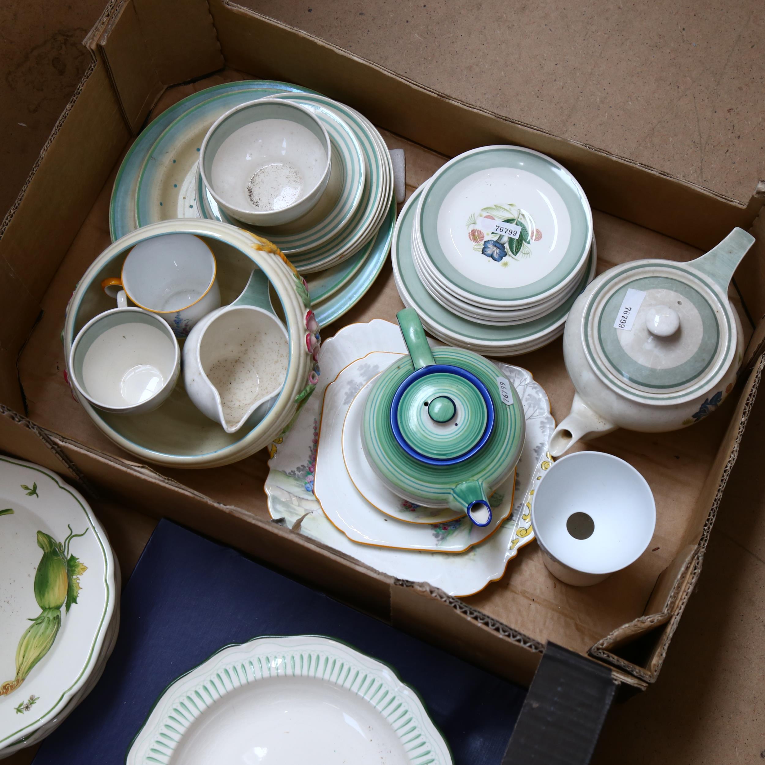 2 boxes of mixed ceramics, to include Price's teaware, Victorian jugs, various plates etc (2 - Bild 2 aus 2