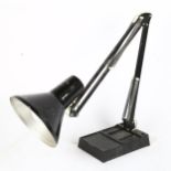 HCF - a Vintage Danish black anglepoise desk lamp, circa 1960s