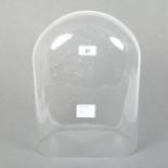 A glass dome, internal measurements: W26cm, H34cm, D14cm