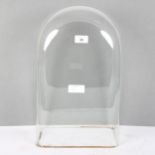 A glass dome, internal measurements: W25.5cm, H43cm, D16cm