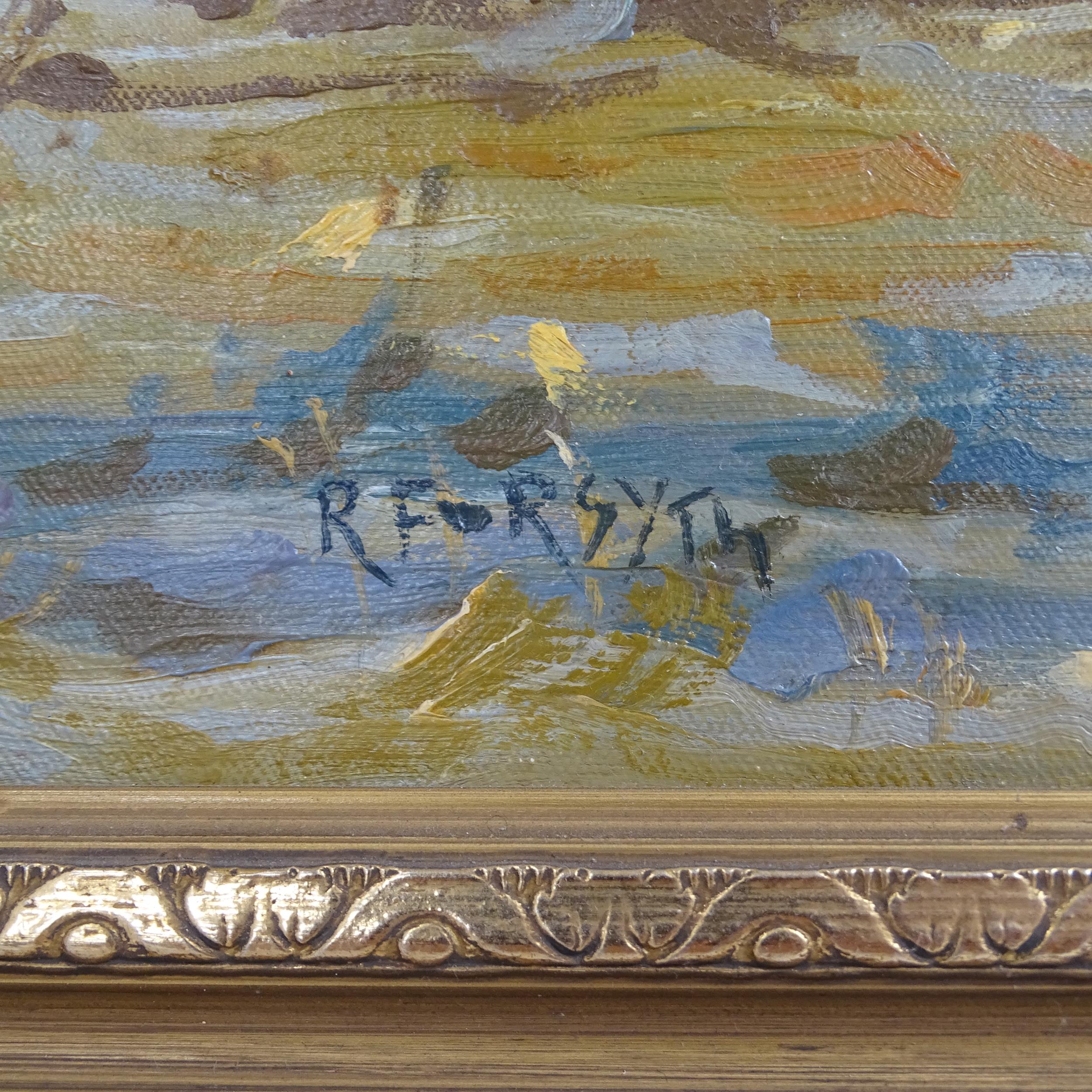 R Forsyth, oil on board, Ben Ledi near Callander, signed, 61cm x 91cm, framed - Image 2 of 2