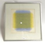 David Rees, watercolour, abstract composition, signed and dated 1971, 14" x 14", framed