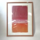 Mark Rothko, untitled, (red), 1956, framed, 85cm x 65cm