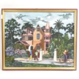 G Adams, oil on canvas, street scene, 1978, 60cm x 75cm, framed