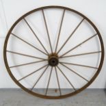 An Antique cast-iron carriage wheel, D141cm