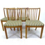 A set of 4 mid-century Danish Slagelse Mobler chairs, in oak, with maker's marks