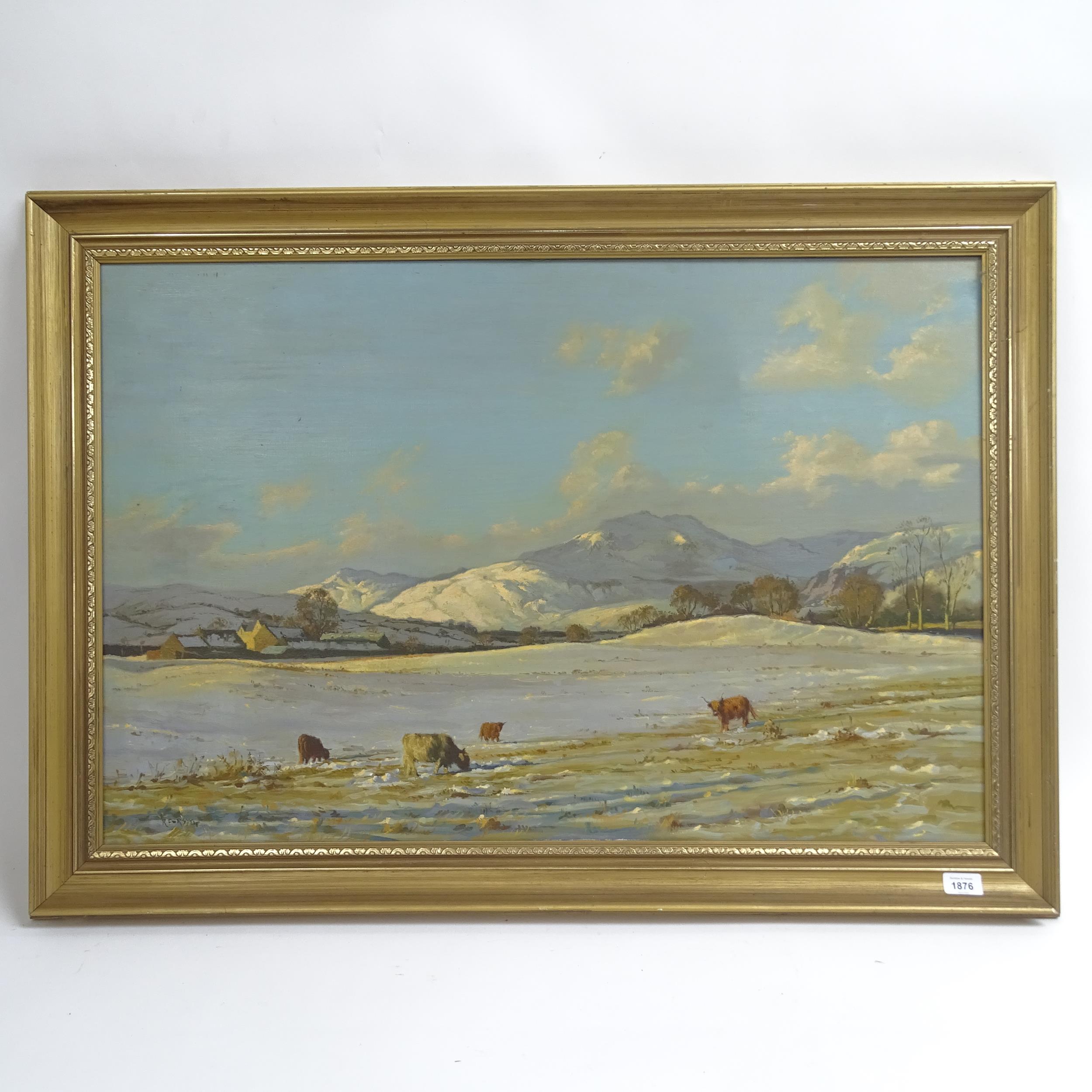 R Forsyth, oil on board, Ben Ledi near Callander, signed, 61cm x 91cm, framed