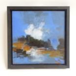 Alan Rankle, oil on board, untitled abstract, 30cm x 30cm, framed