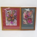 Elvic Steele, 2 watercolours, dancing figures, 38cm x 26cm, and the warrior, 35cm x 23cm, framed (20