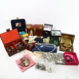 A collection of modern costume jewellery, to include a Rene Mackintosh design silver brooch,