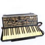A Hohner Verdi III piano accordion, cased