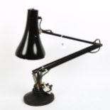 ANGLEPOISE LIGHTING LTD - a Vintage black anglepoise model 90 desk lamp, shade diameter 15cm
