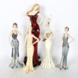 A group of modern composite figurines, including My Fair Lady by Juliana, height 45cm (7), boxed