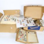 Various Vintage loose postage stamps and albums