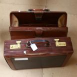 Vintage leather bag, and a case with combination lock