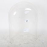 A glass dome, internal measurements: W26cm, H34cm, D14cm General nicks around base edge otherwise no